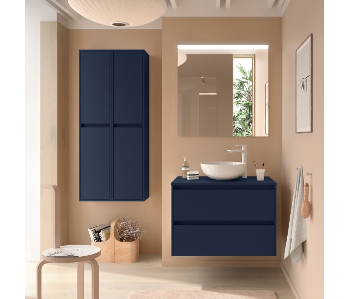 Conjunto mueble de baño con encimera de madera Salgar Noja Principal 6