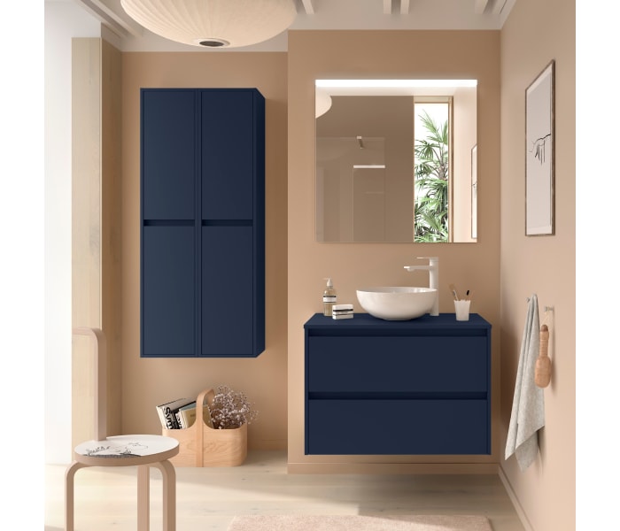 Conjunto mueble de baño con encimera de madera Salgar Noja Principal 7