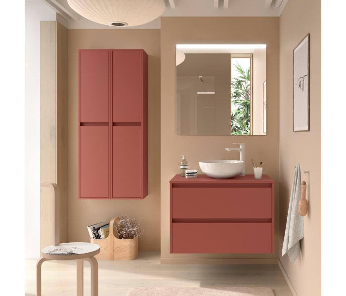 Conjunto mueble de baño con encimera de madera Salgar Noja Principal 8