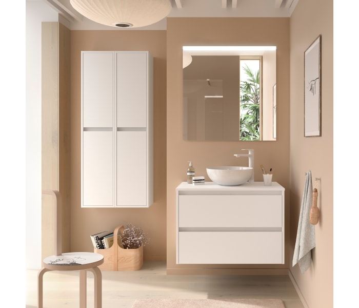 Conjunto mueble de baño con encimera de madera Salgar Noja Principal 2