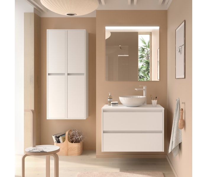 Conjunto mueble de baño con encimera de madera Salgar Noja Principal 3