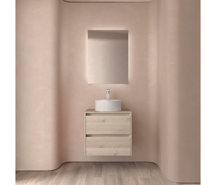 Conjunto mueble de baño con encimera de madera Salgar Noja Ambiente 12