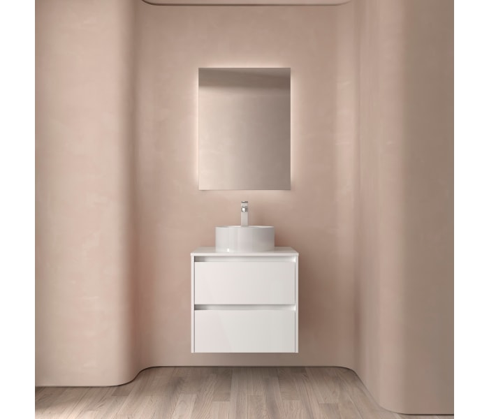 Conjunto mueble de baño con encimera de madera Salgar Noja Ambiente 16