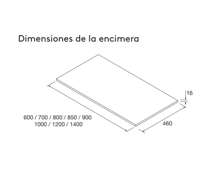 Mueble de baño con encimera de madera Salgar Noja Croquis 19