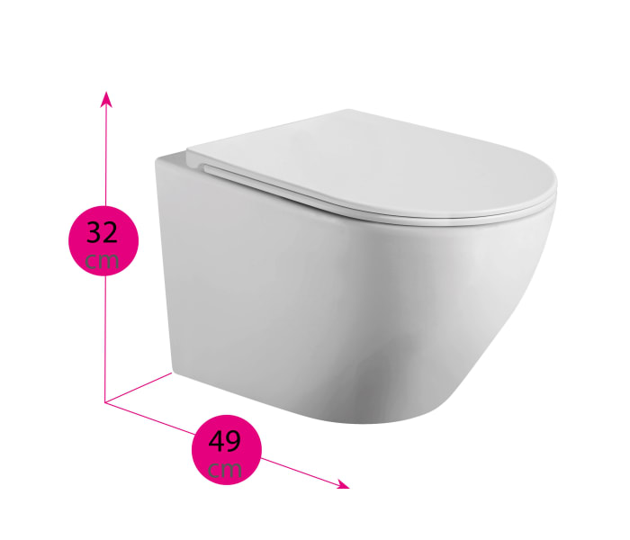 Pack Inodoro suspendido + cisterna empotrada Bruntec Lisboa Detalle 2