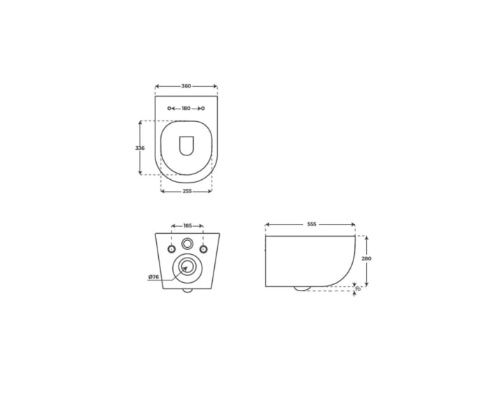 Inodoro Suspendido Fossil Natura Lijar Croquis 3