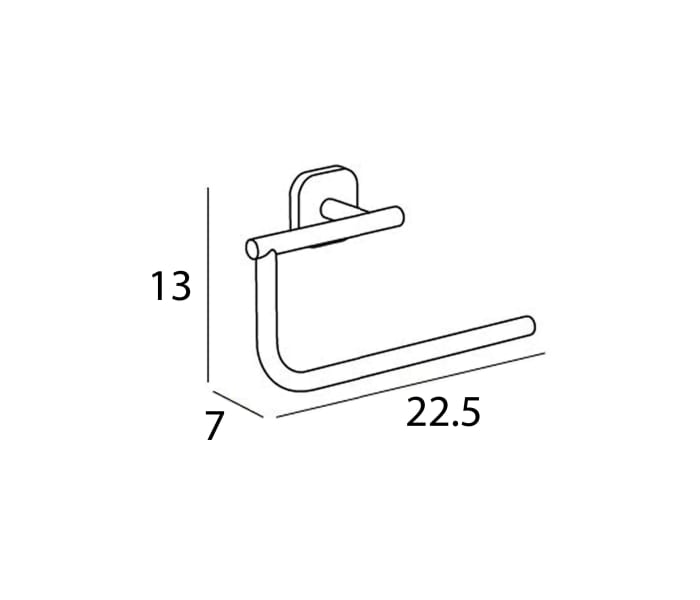 Toallero anilla de baño Manillons Torrent Bassic Croquis 2