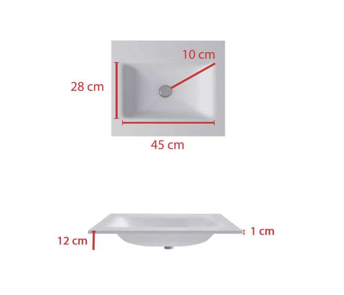 Lavabo encastrado Bruntec Italia Croquis 2