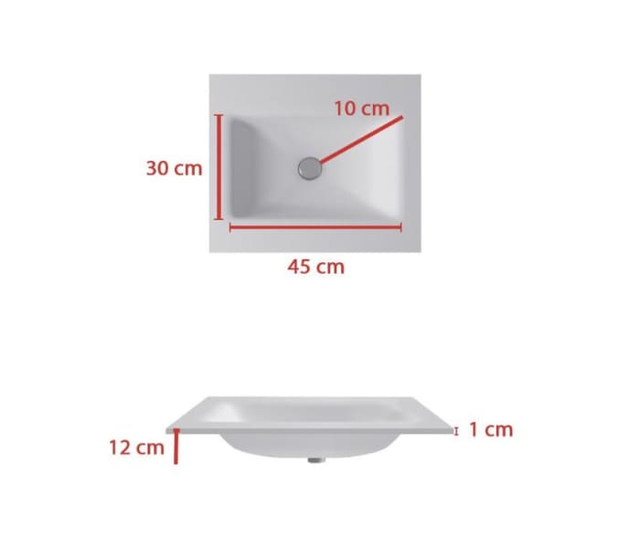 Lavabo encastrado Bruntec Italia Croquis 2