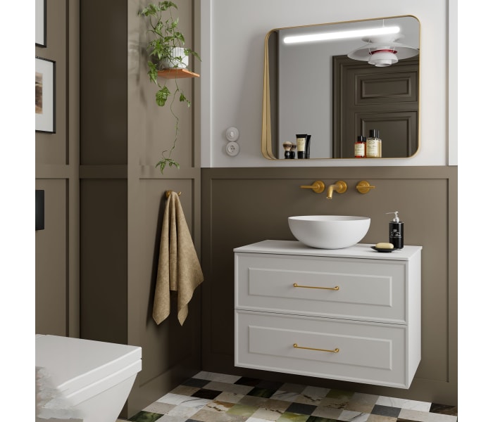 Mueble de baño con encimera de madera Salgar Renoir Ambiente 10