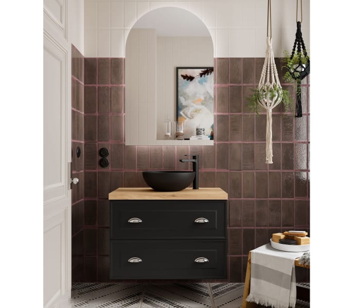 Mueble de baño con encimera de madera Salgar Renoir Principal 1