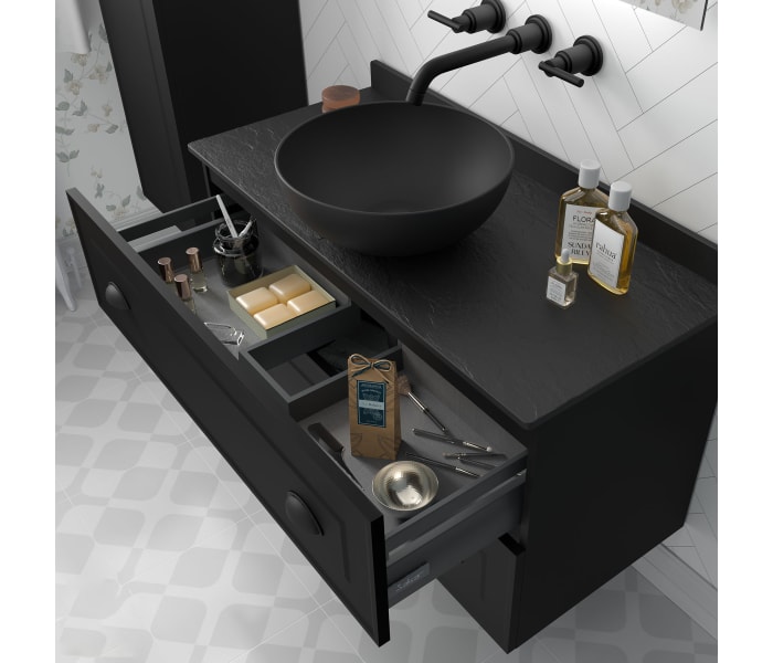 Mueble de baño con encimera de madera Salgar Renoir Detalle 7