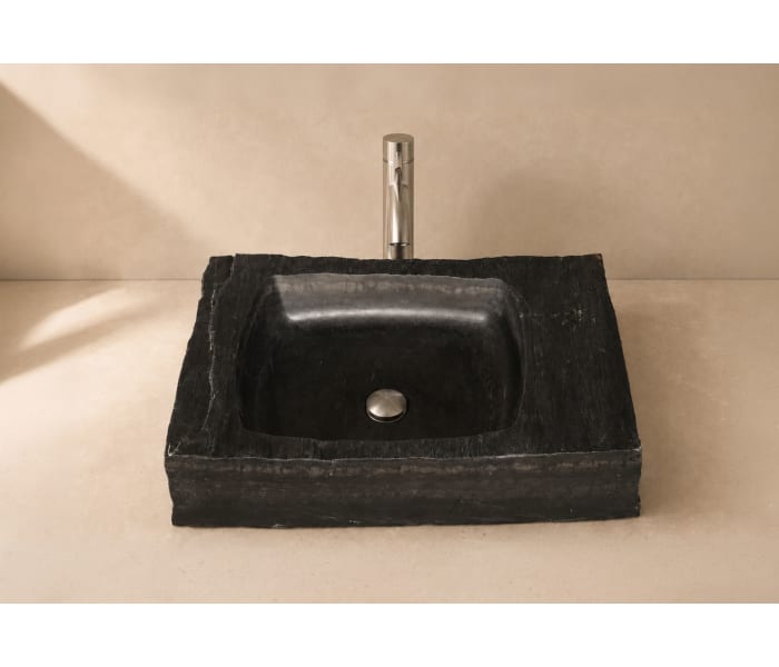 Lavabo de mármol natural Bruntec Pizarra Ambiente 2
