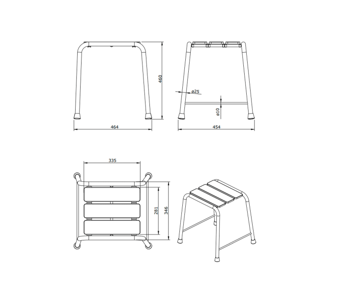 Asiento de baño Unisan New Wccare PMR Croquis 1