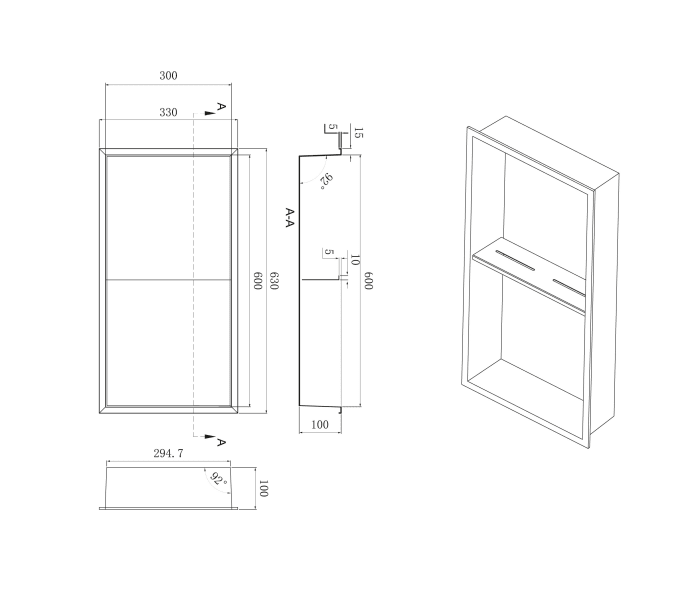 Hornacina de baño Medimex Artic Croquis 7