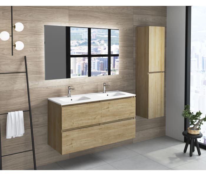 Conjunto mueble de baño Bruntec Roma 4 cajones 120 cm