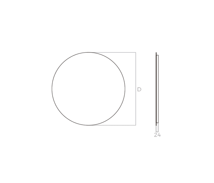 Espejo de baño con luz LED Bruntec Sun ST Croquis 4