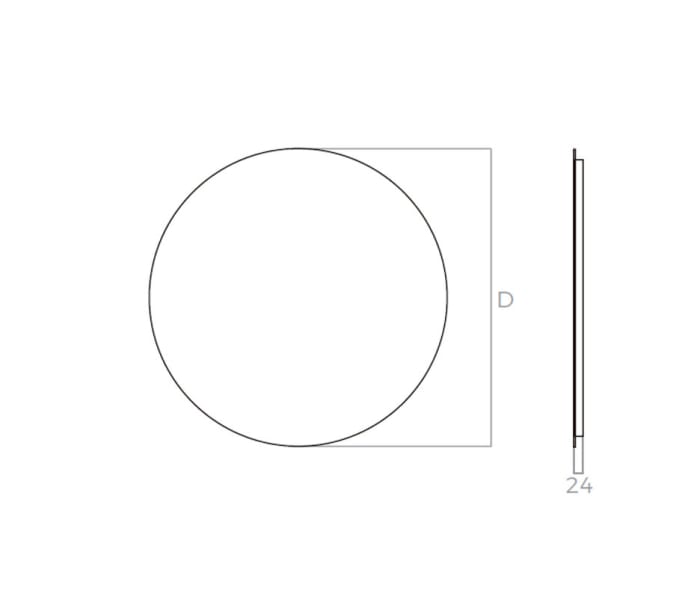 Espejo de baño con luz LED Bruntec Sun ST Croquis 4