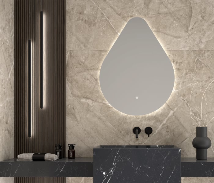 Espejo de baño con luz LED de Eurobath, Lluvia Principal 0