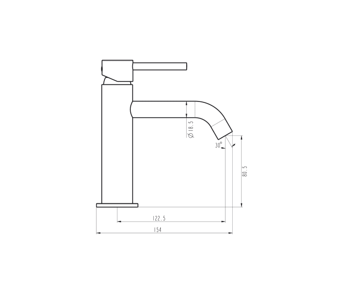 Grifo de lavabo GME Sirio Croquis 10