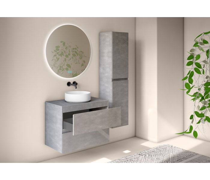 Mueble de baño con encimera de madera Bruntec Roma Detalle 15