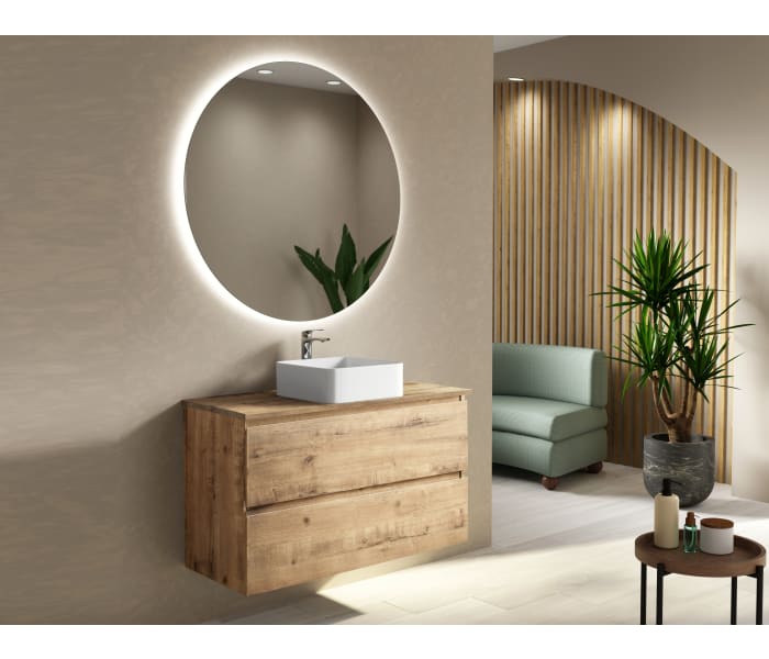 Mueble de baño con encimera de madera Bruntec Roma Principal 1