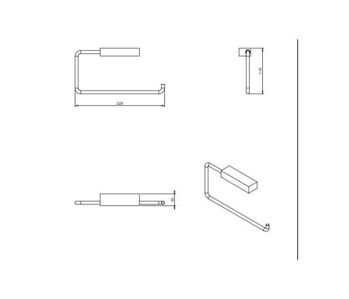 Toallero de baño de Cosmic, Bath Life Croquis 6