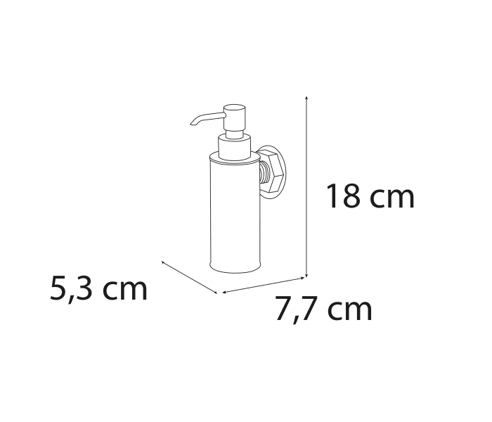 Dosificador de jabón Mediterranea de baño Intro Croquis 1