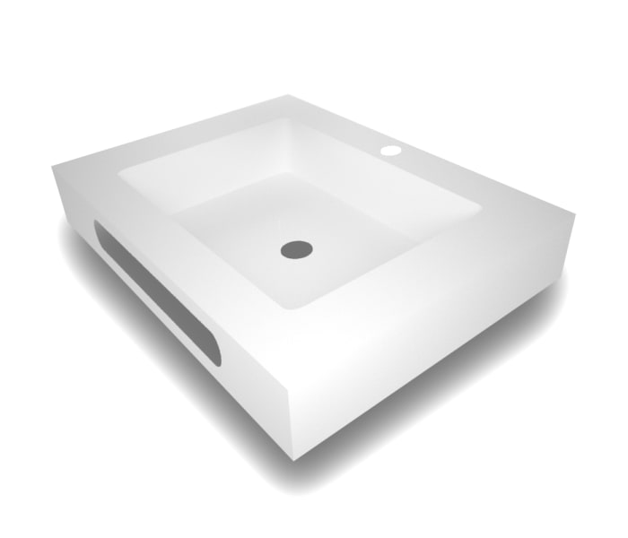 Lavabo Ideal suspendido solid surface blanco