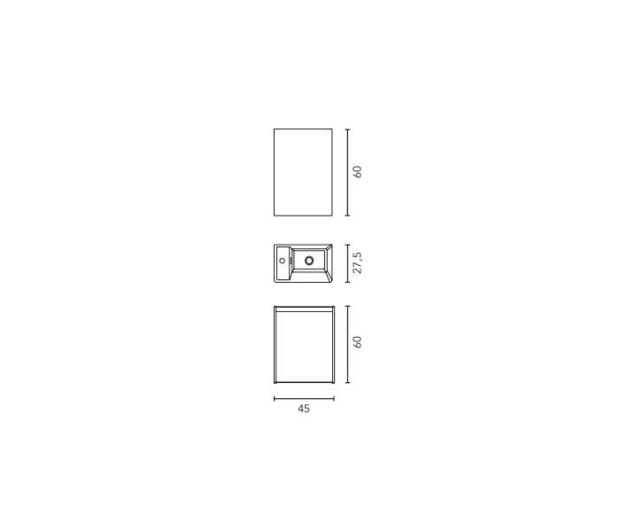 Conjunto completo mueble de baño fondo reducido 27,5 cm Royo Enjoy Croquis 8