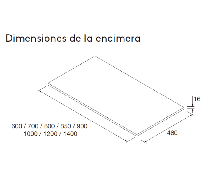 Mueble de baño con encimera de madera Salgar Attila Croquis 10