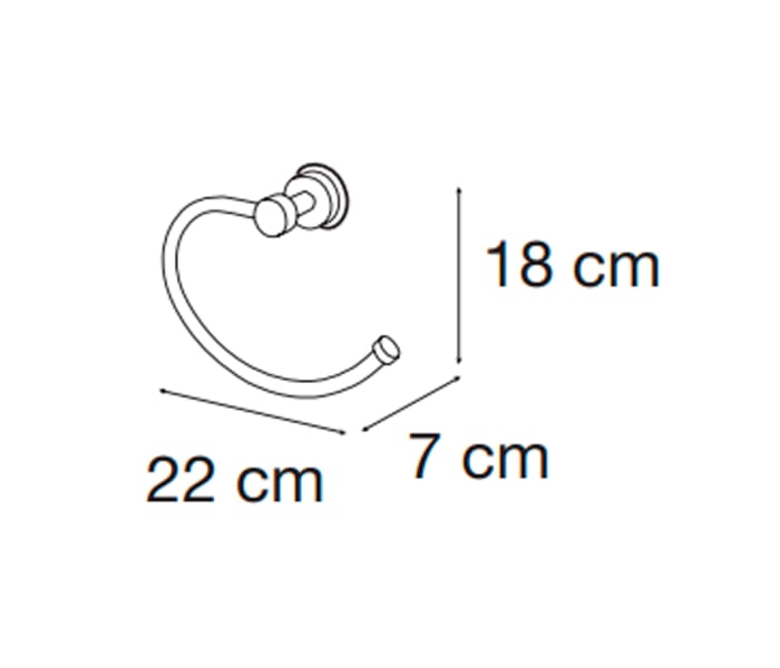 Toallero de baño Mediterranea de baño Arena Croquis 1