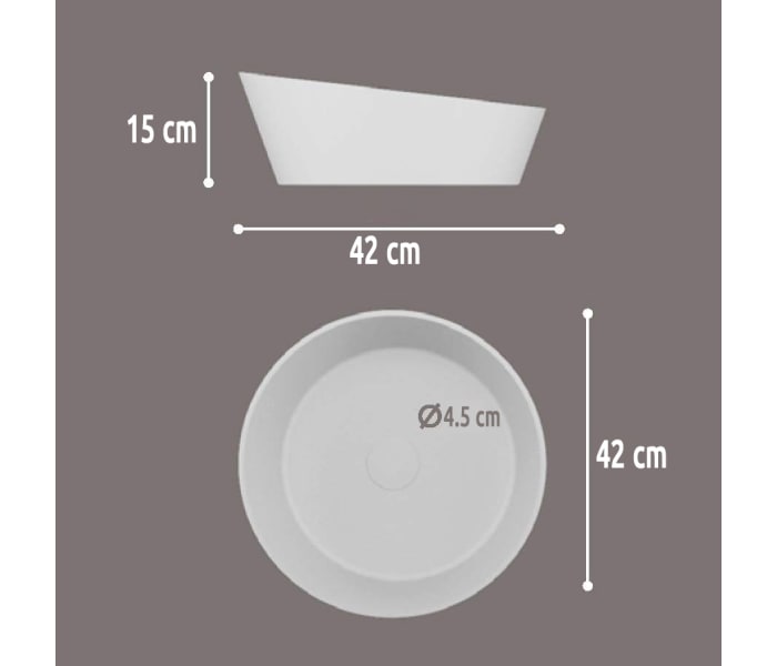 Lavabo sobre encimera Art and Bath Arena Croquis 2