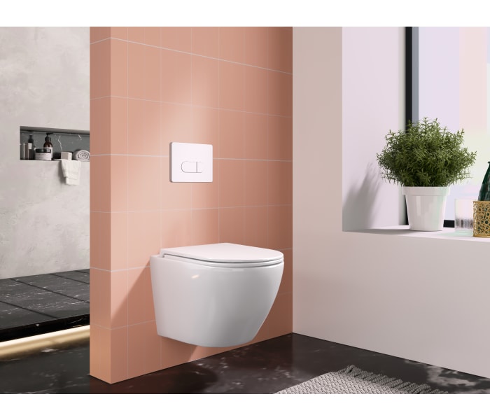 Pack inodoro suspendido + cisterna empotrada Bruntec Lisboa Ambiente 6