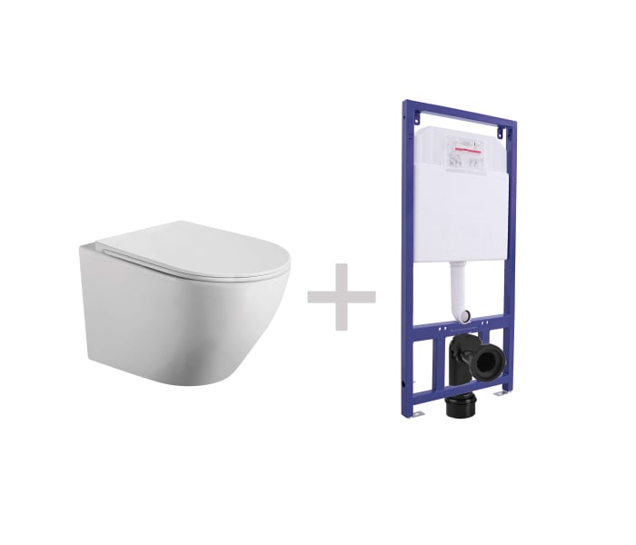 Pack inodoro suspendido + cisterna empotrada Bruntec Lisboa Principal 0