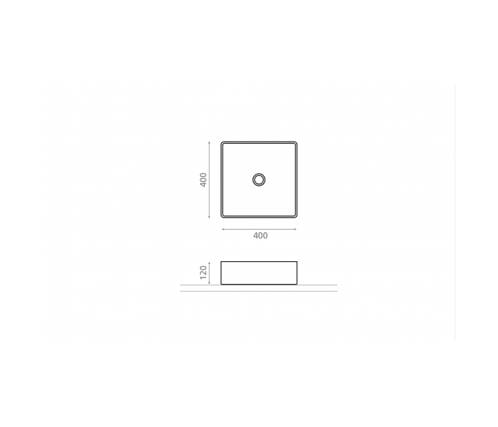 Lavabo sobre encimera Bathco Detroit Croquis 5