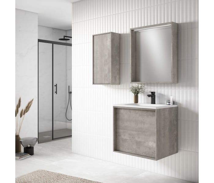 Espejo de baño con luz LED Bruntec Enmarcado Ambiente 2