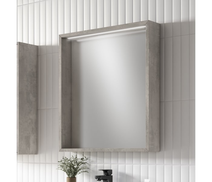 Espejo de baño con luz LED Bruntec Enmarcado Principal 1