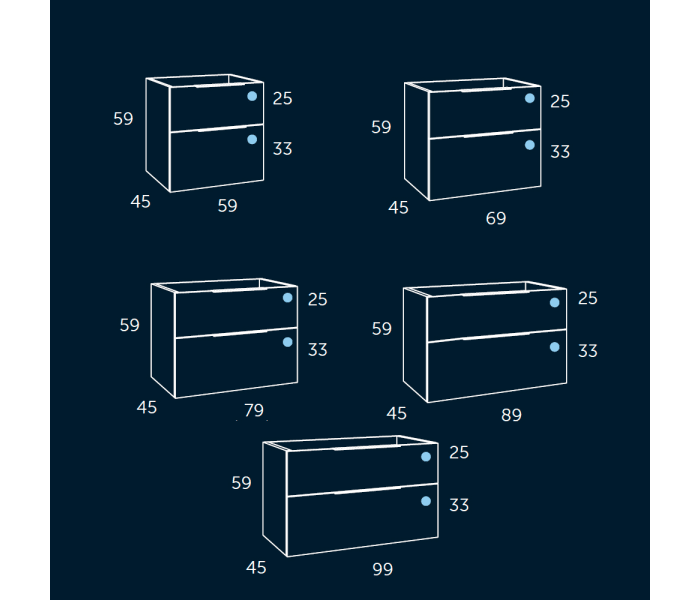 Mueble de baño Coycama Galsaky Croquis 11