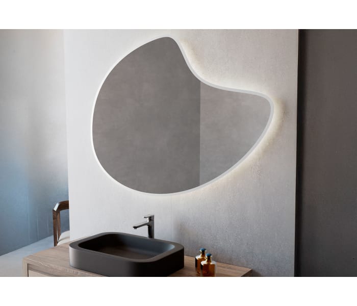 Espejo de baño con luz LED de Bruntec Flow Principal 4