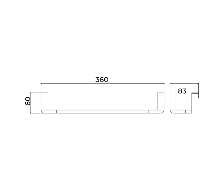 Toallero de baño Medimex Aura Croquis 8