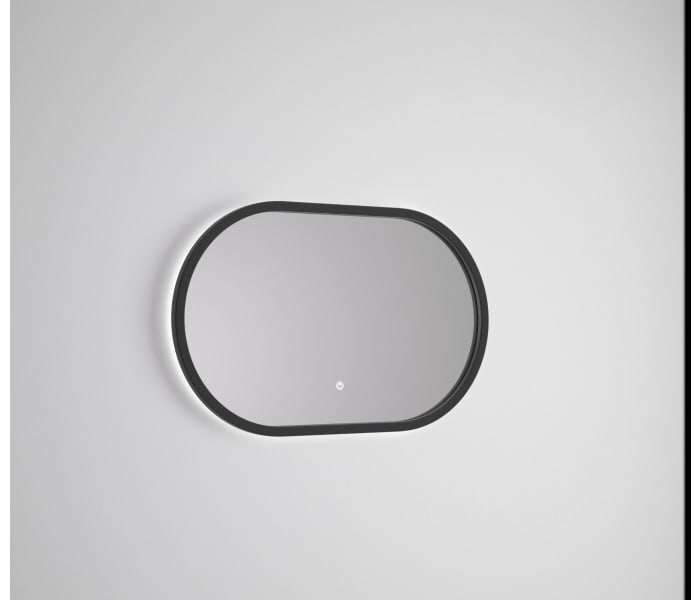 Espejo marco y estante metálico varios acabados luz led Margarita de  Eurobath