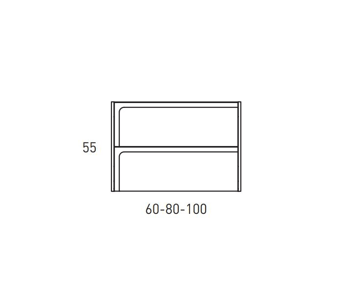 Mueble de baño con encimera de madera Visobath Índico Croquis 11