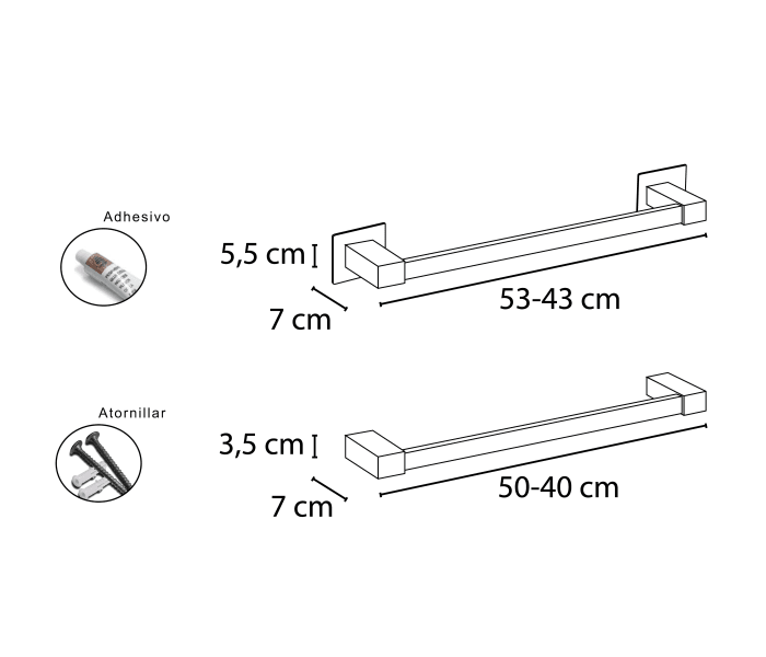 Toallero de baño Mediterránea del baño Link/Top Croquis 3