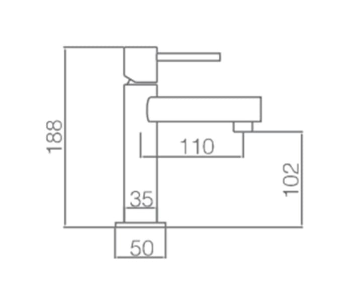 Grifo de lavabo Imex Moscú Croquis 2