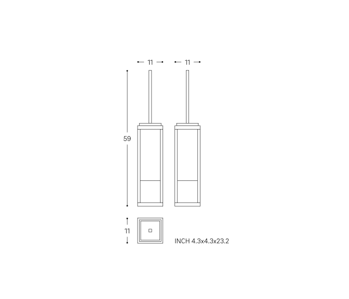 Escobillero de baño Cosmic The Grid Croquis 4