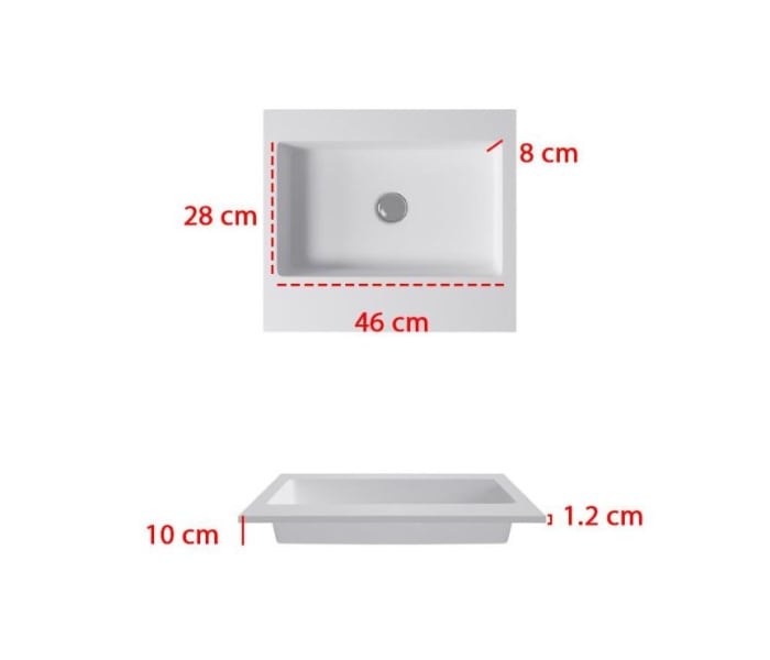 Lavabo encastrado Bruntec Gama Croquis 2