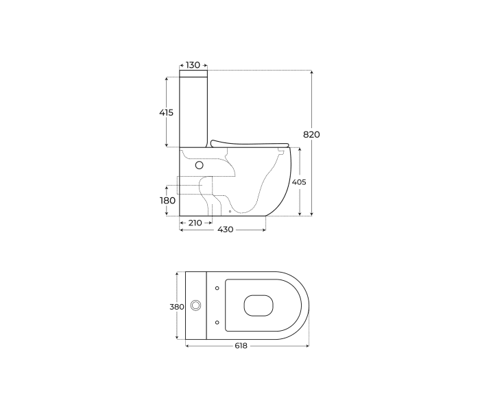 Inodoro compacto Fossil Natura Gales Croquis 4