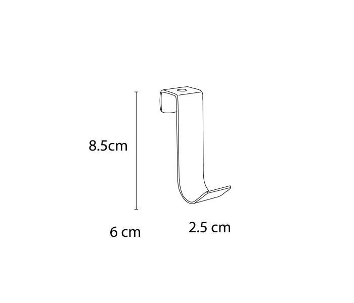 Percha para mueble Bruntec 501 Croquis 3