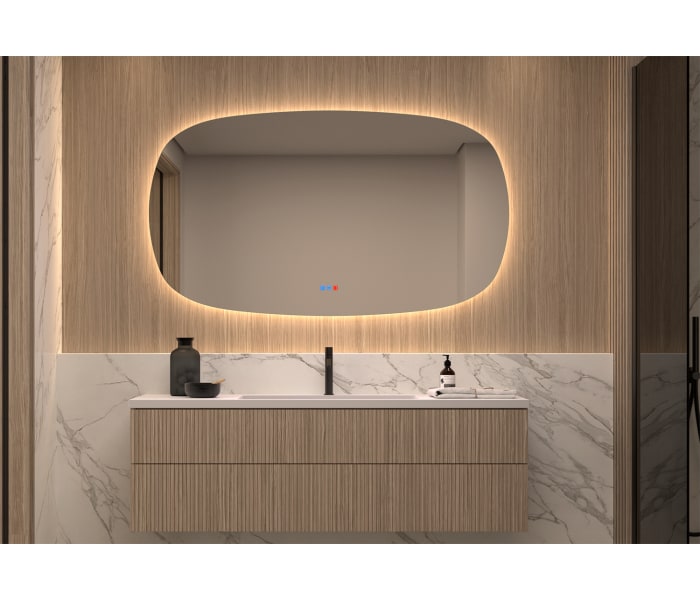 Espejo de baño con luz LED Bruntec Look Principal 2